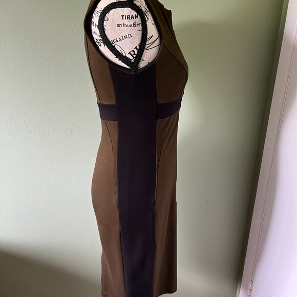 Aussie designer Cue ponte half zip stretch sheath dress - Picture 5 of 6